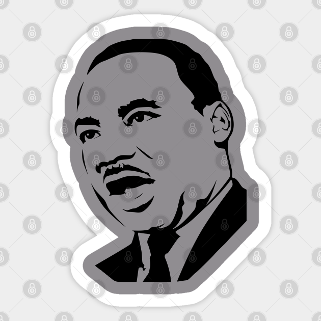 martin luther king stencil Black Lives Matter Sticker TeePublic